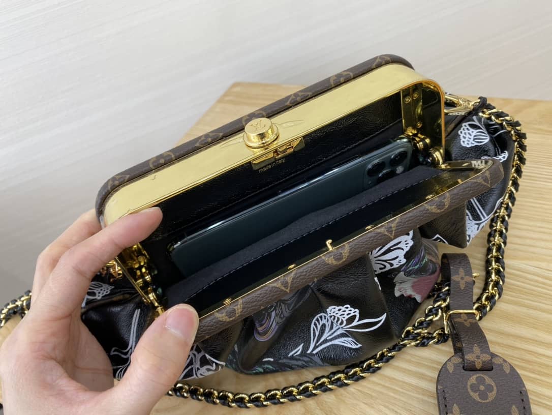 Louis Vuitton Monogram Canvas Boursicot EW Replica Bag Black M45229