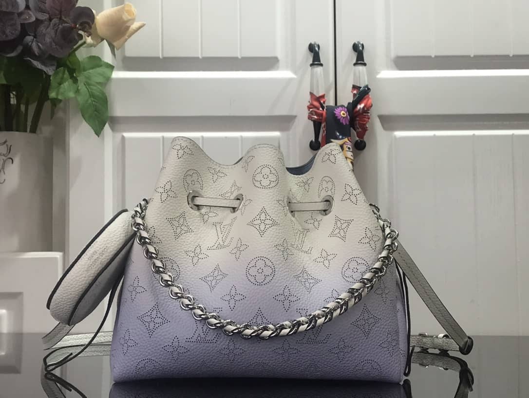 Louis Vuitton Bella Mahina Magnolia Leather Replica Bag Blue M57068