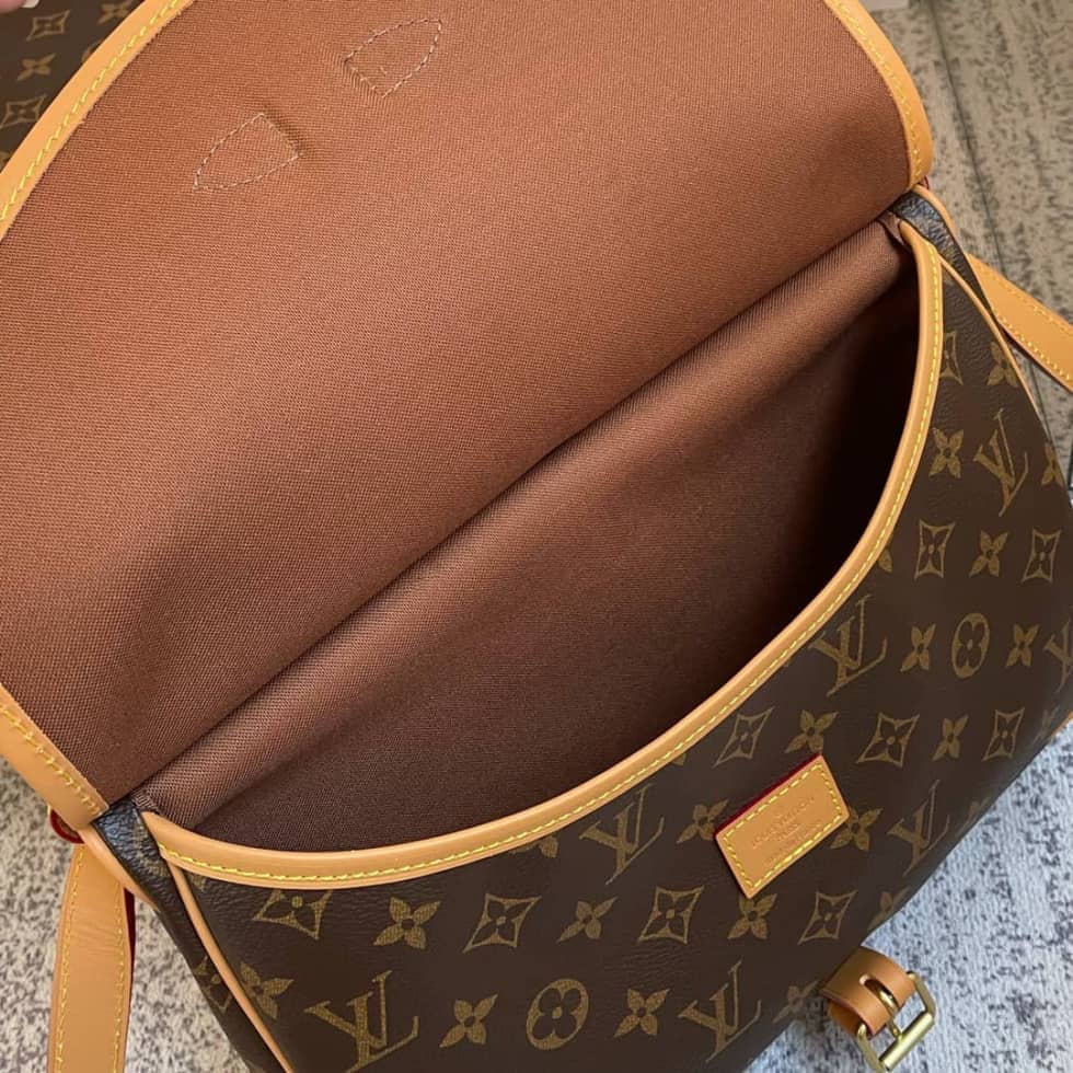 Louis Vuitton Saumur Shoulder Bag PM Monogram Canvas Brown M40710 Replica