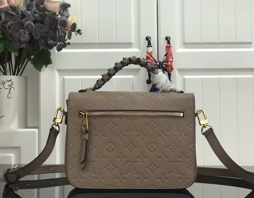 Louis Vuitton Pochette Metis Braided Monogram Empreinte Replica Gray M43942
