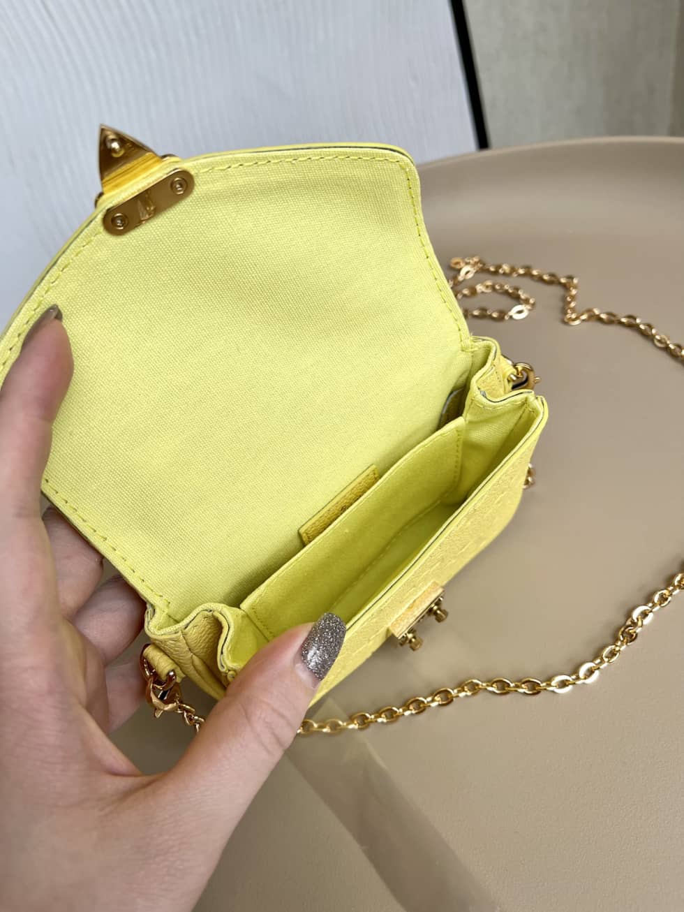 Louis Vuitton Micro Mtis Monogram Empreinte Yellow M81407 Replica Crossbody Bag