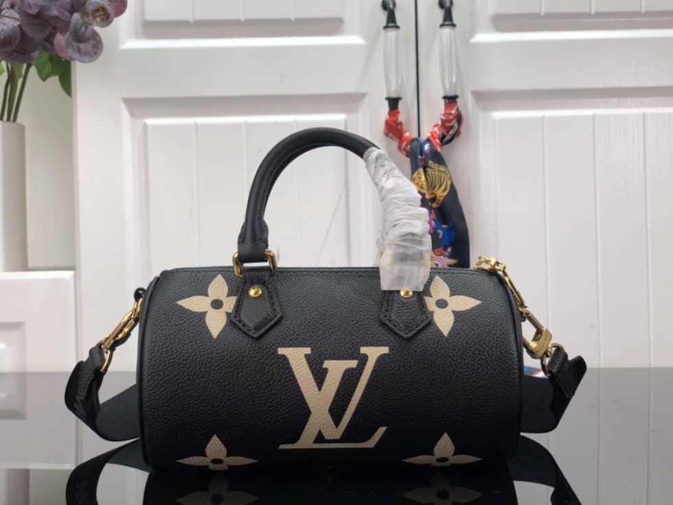 Louis Vuitton Papillon BB Bicolour Monogram Empreinte Leather M46031 Replica Shoulder Bag