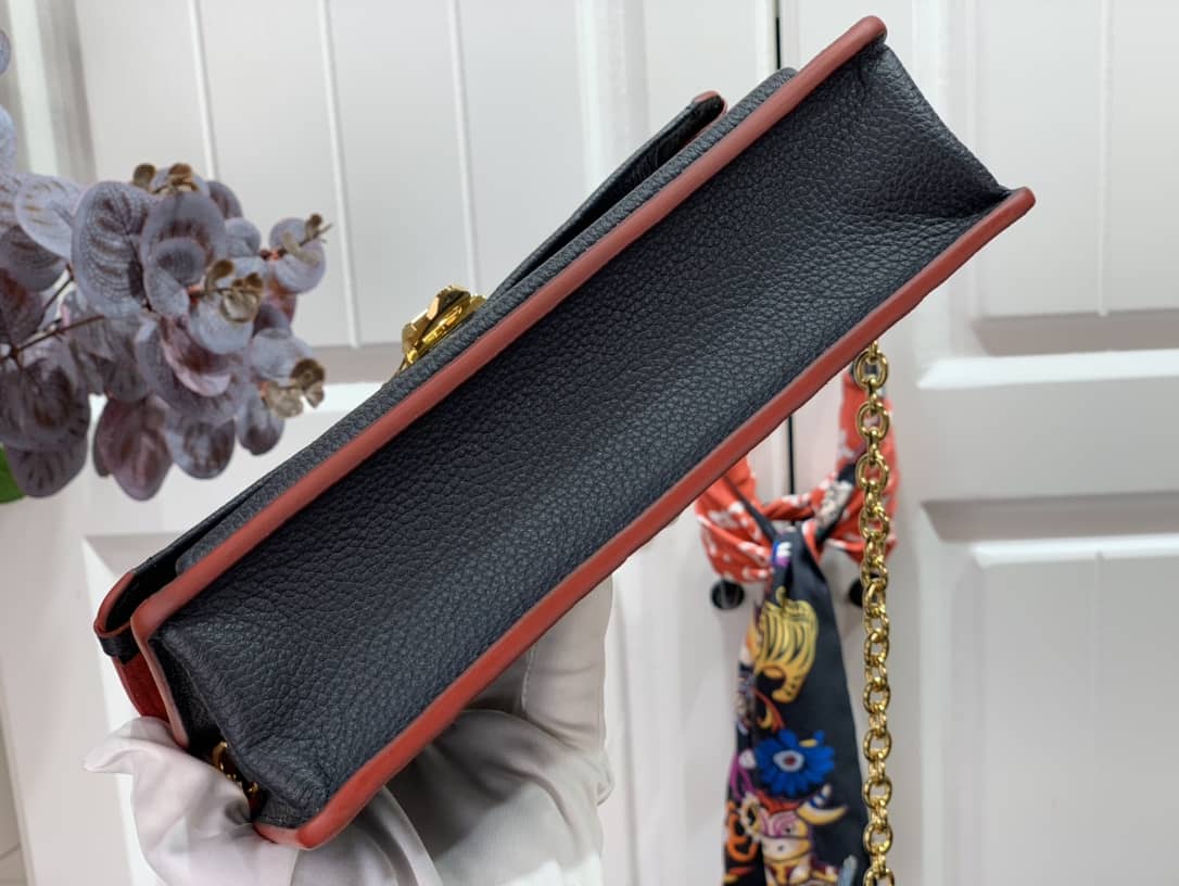 Louis Vuitton Monogram Empreinte Vavin Chain Long Wallet Replica Black M67839