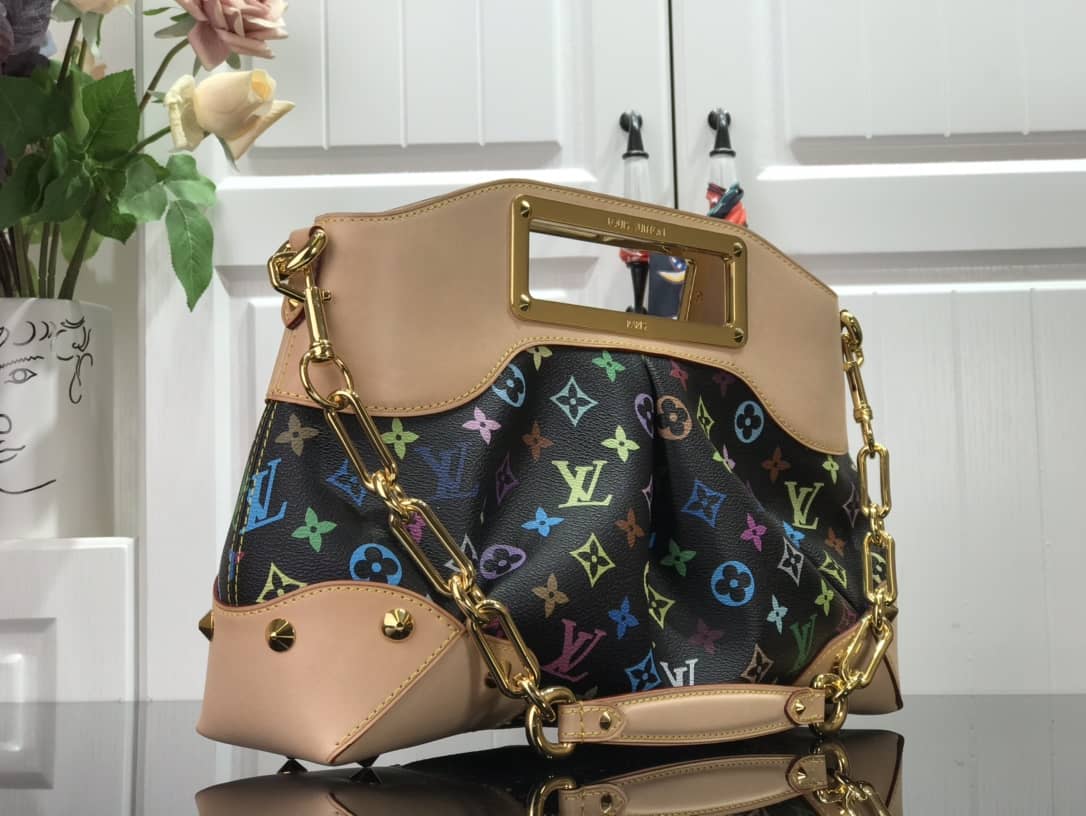 Louis Vuitton Judy MM 2way Monogram Multi-Color Bag Replica Black M40255