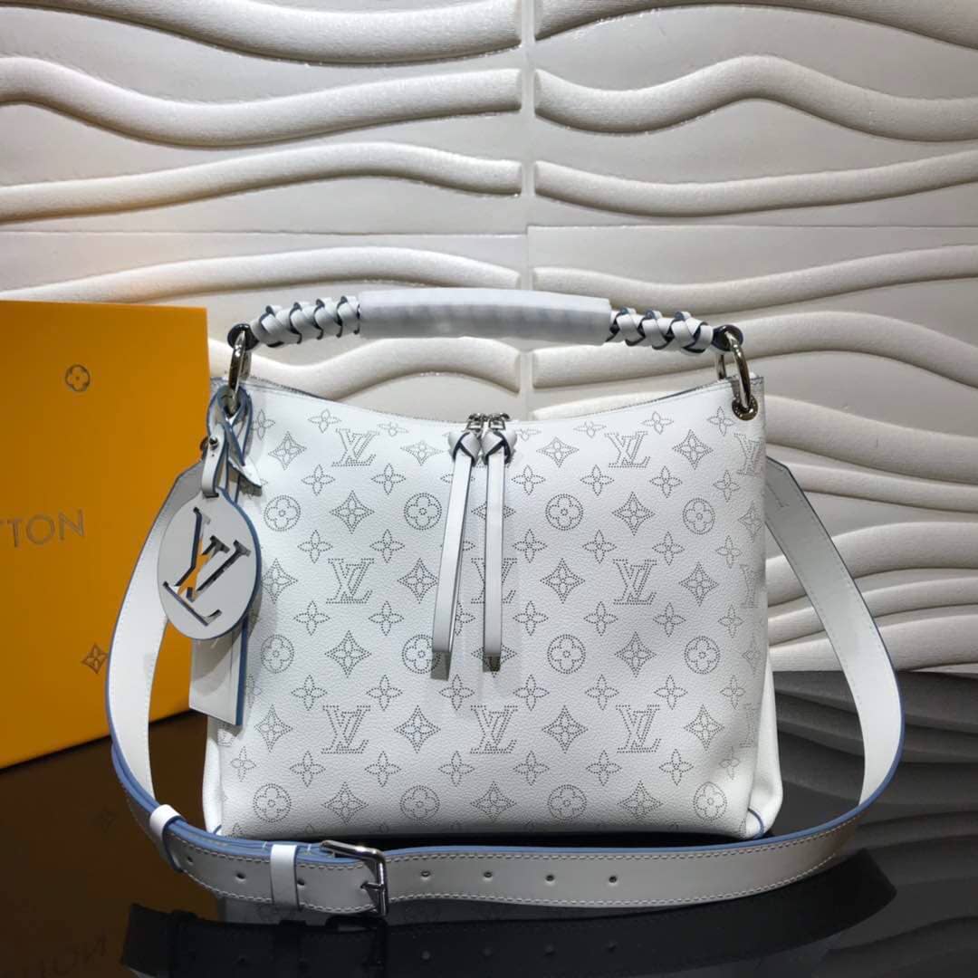 Louis Vuitton Beaubourg Hobo MM Mahina Leather Replica White M56073