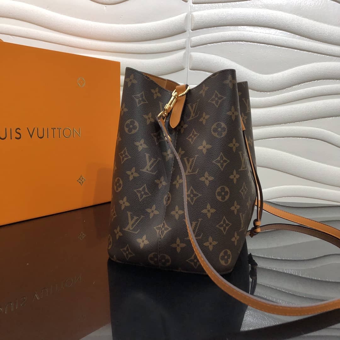 Louis Vuitton Neonoe Replica Bucket Bag Brown Yellow M44020