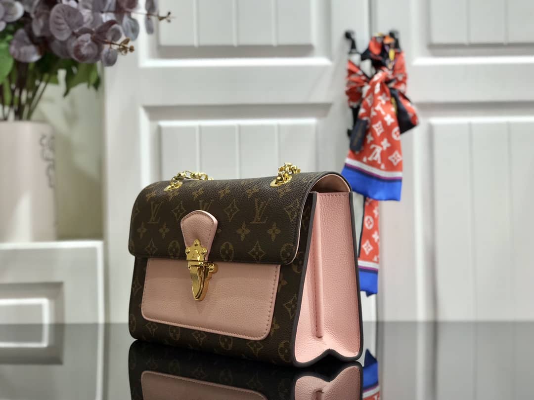 Louis Vuitton Monogram Canvas Victoire Chain Bag Replica Pink M41731