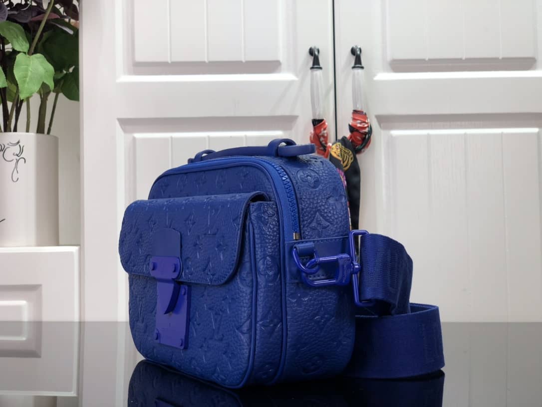 Louis Vuitton S Lock Messenger Bag Replica Blue M58489