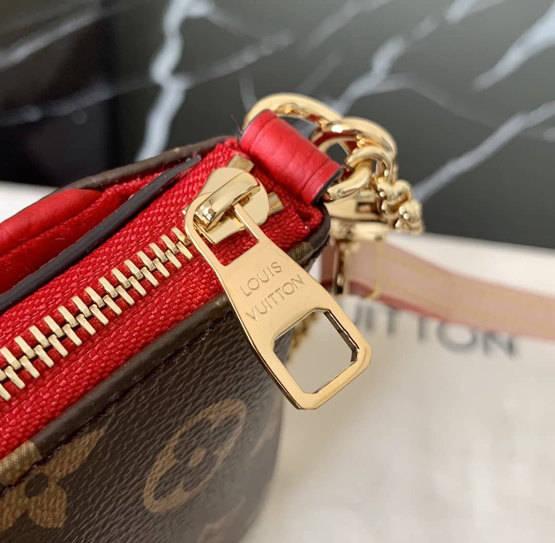 Louis Vuitton Pallas Replica Clutch Monogram 2way Red M41638
