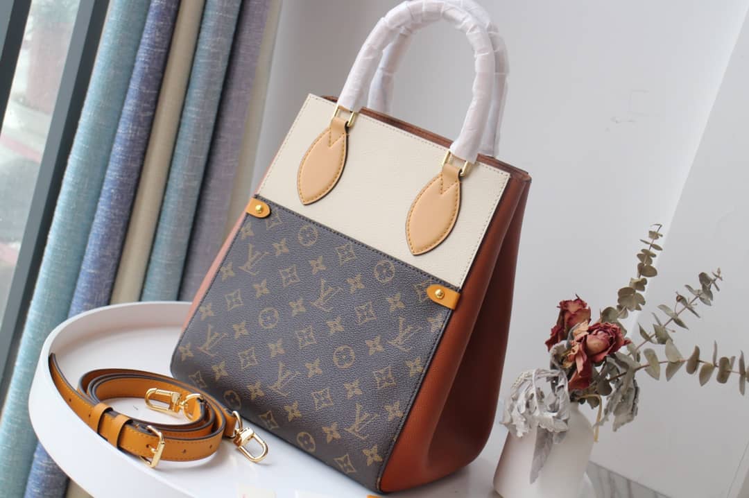 Louis Vuitton Monogram Fold MM 2way Tote Replica White M45409