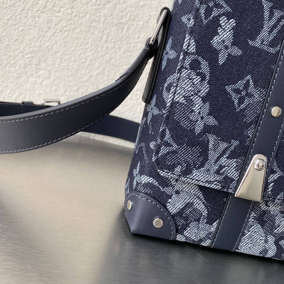 Louis Vuitton Trunk Monogram Messenger Bag Replica Blue M57282