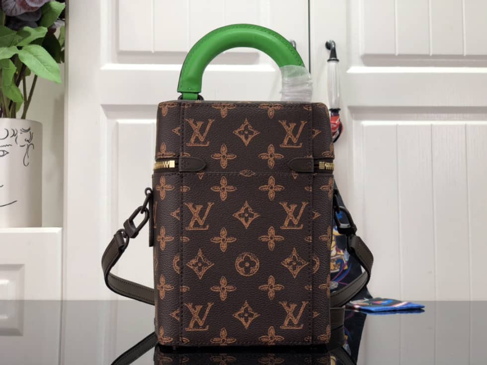 Louis Vuitton Vertical Box Trunk Monogram Brown M59664 Replica Shoulder Bag