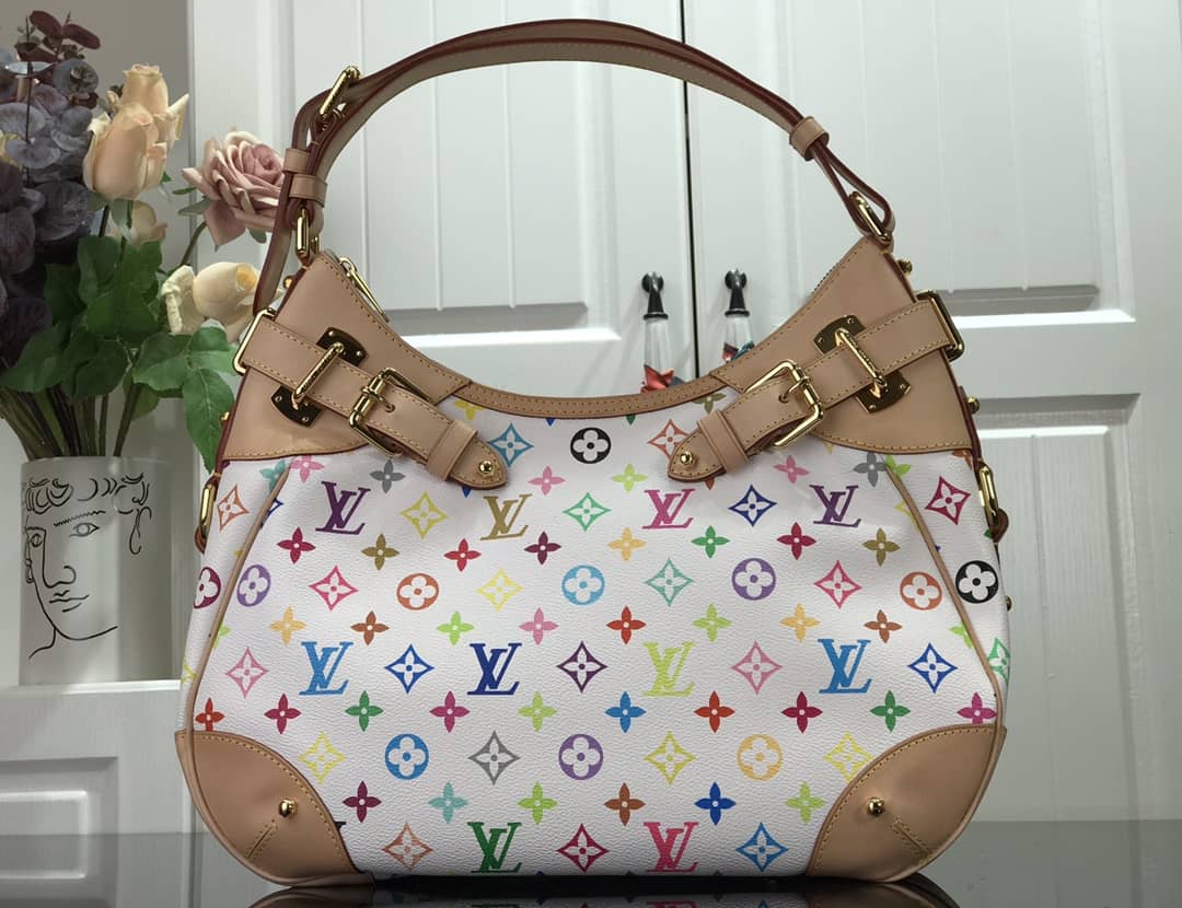 Louis Vuitton Monogram Multi Color Greta Shoulder Bag Replica White M40196