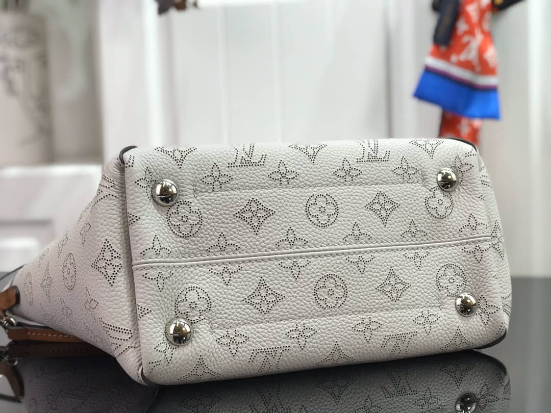Louis Vuitton Mahina Hina PM Leather Tote Replica White M54353