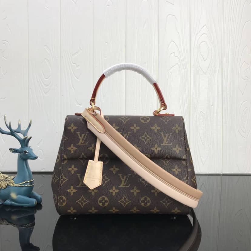 Louis Vuitton Cluny BB Monogram Canvas Shoulder Handbag Replica Purple M42738