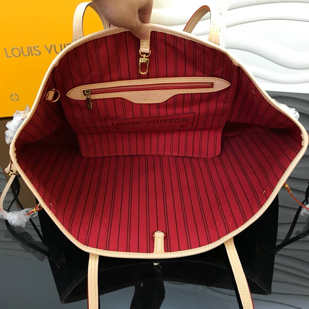 Louis Vuitton Monogram Neverfull MM Bag Replica Red M40995