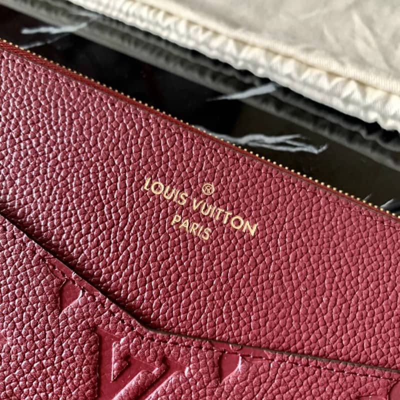 Louis Vuitton Pochette Melanie MM Monogram Empreinte Replica Clutch Purple M68705