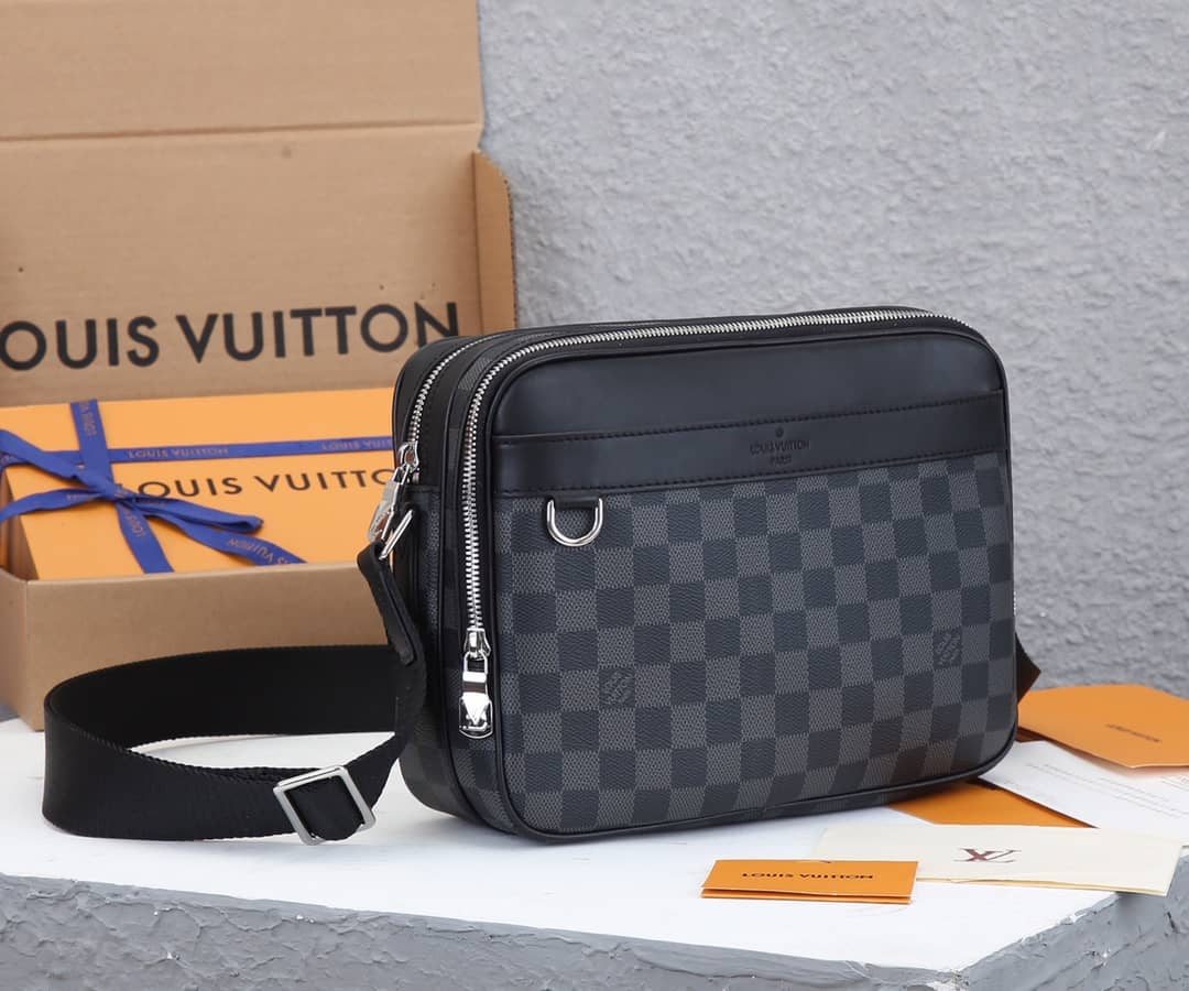 Louis Vuitton Trocadero PM Damier Graphite Messenger Bag Replica N40087