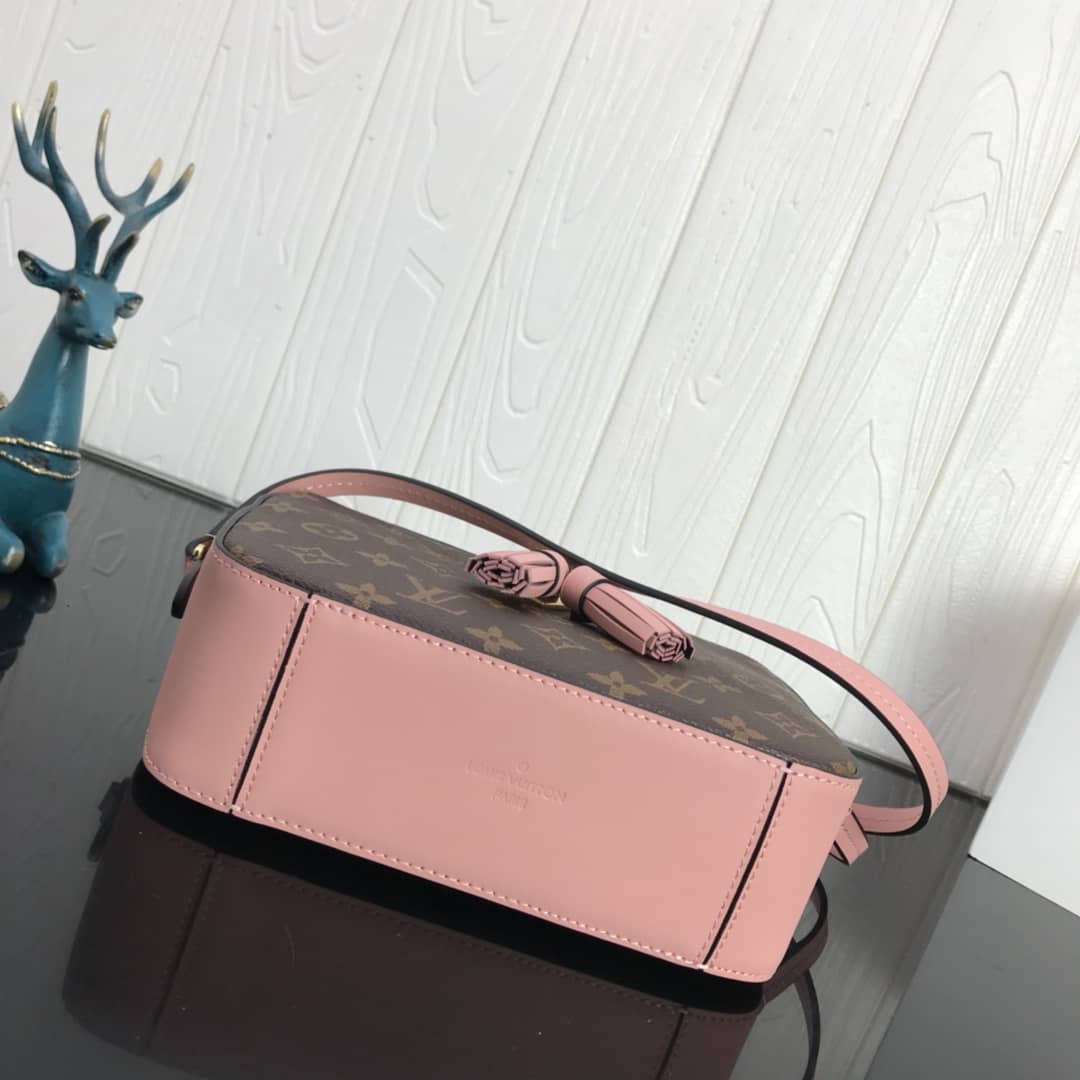 Louis Vuitton Canvas Saintonge Replica Camera Bag Pink M43555