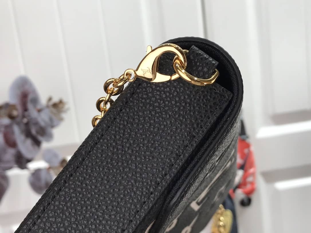 Louis Vuitton Bicolor Monogram Empreinte Replica Pochette Felice Black M69977