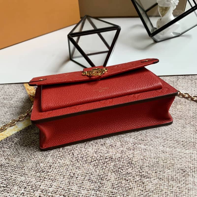 Louis Vuitton Monogram Empreinte Vavin Chain Long Wallet Replica Red M67839