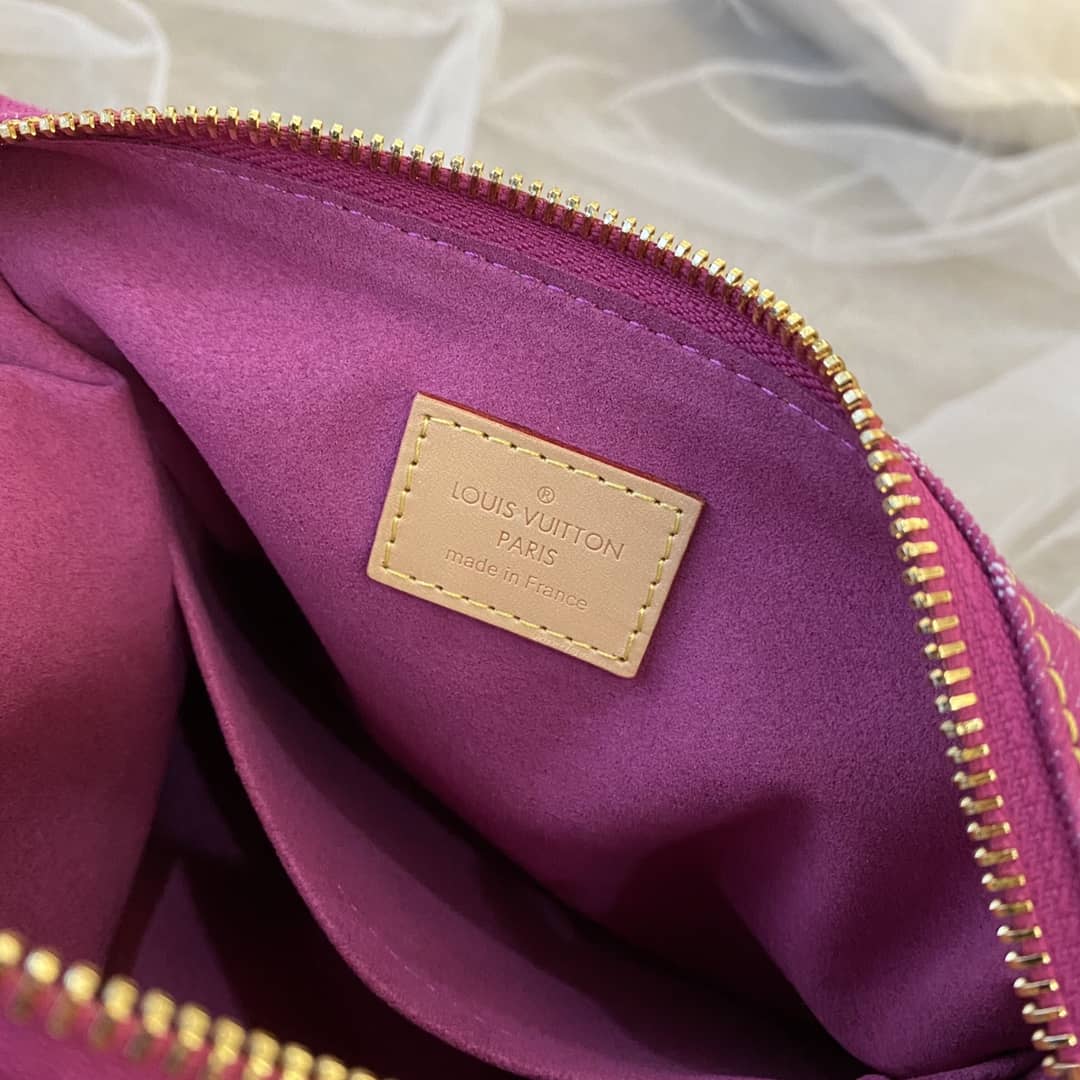 Louis Vuitton Monogram Denim Baggy PM Bag Replica Pink M44464