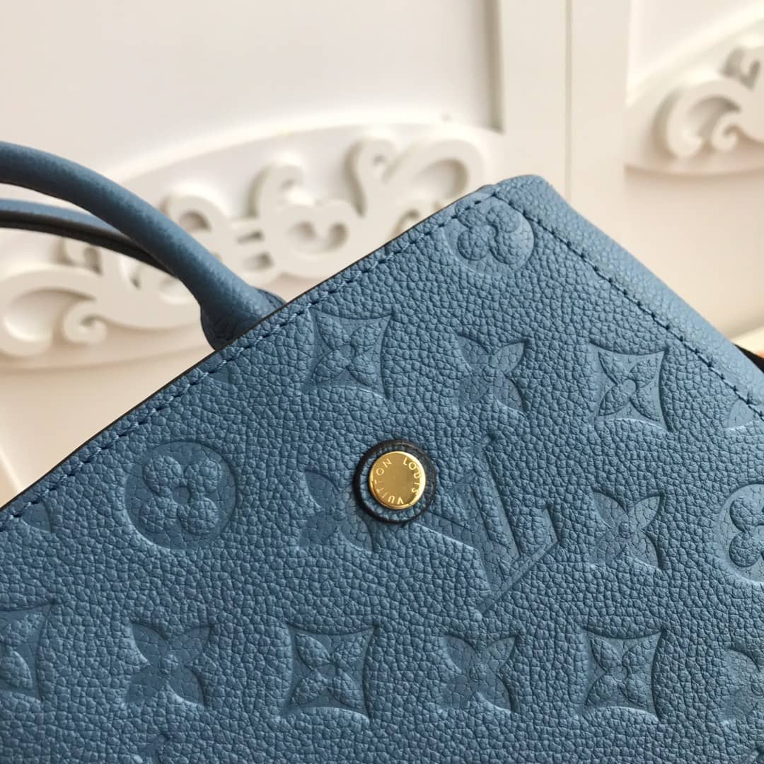 Louis Vuitton Monogram Montaigne MM Shoulder Bag Replica Blue M41048