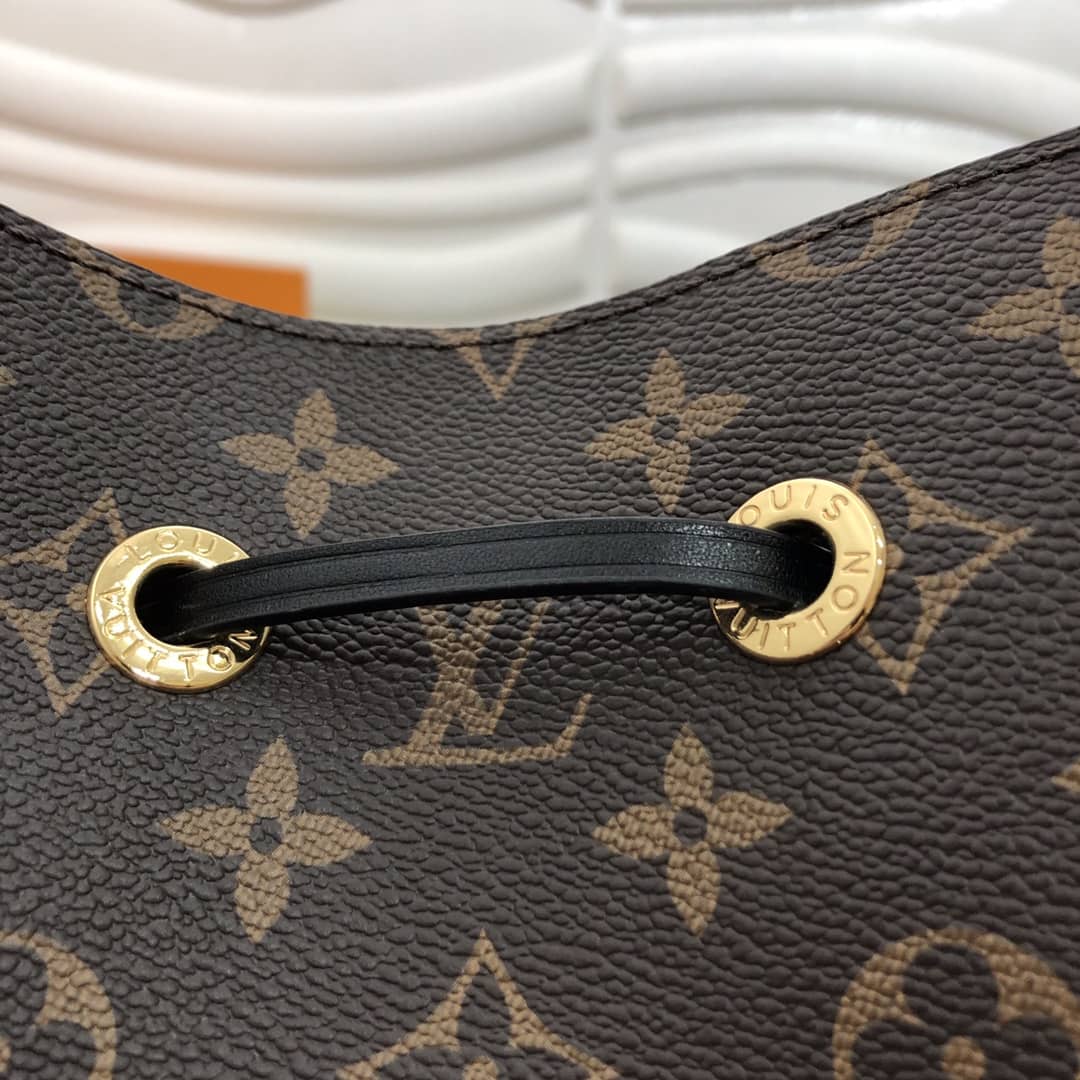 Louis Vuitton Neonoe Replica Bucket Bag Brown Black M44020