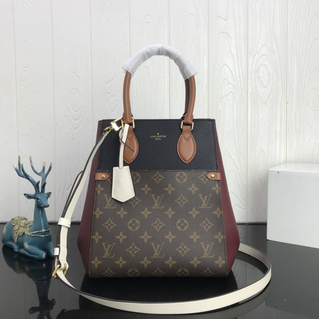 Louis Vuitton Monogram Fold MM 2way Tote Replica Black M45409