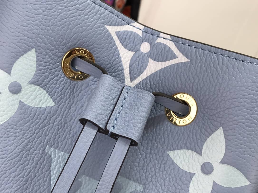 Louis Vuitton Neo Noe Monogram Leather Replica Shoulder Bag Blue M45709