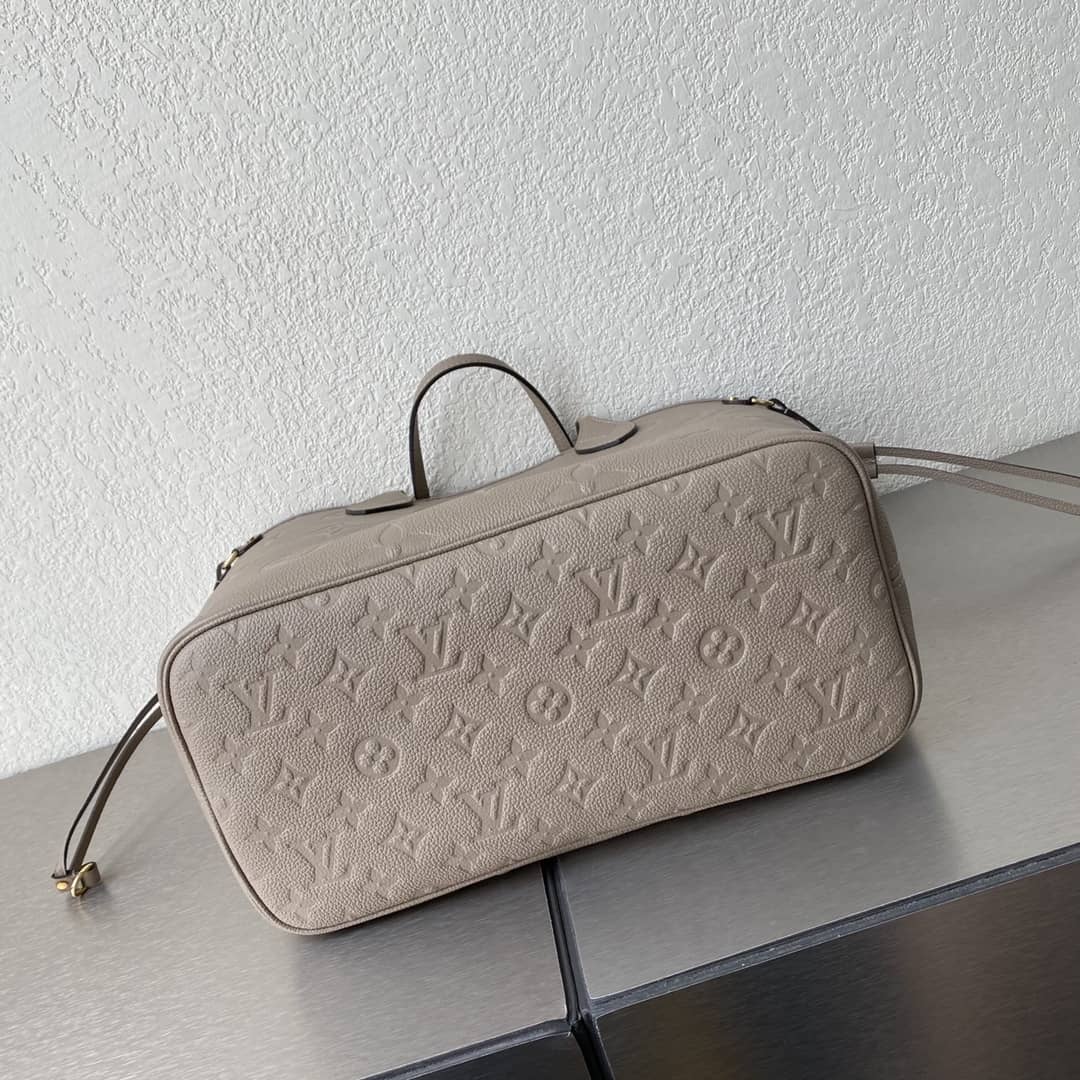 Louis Vuitton Neverfull Dupe MM Monogram Empreinte Leather Bag Replica Gray M45685