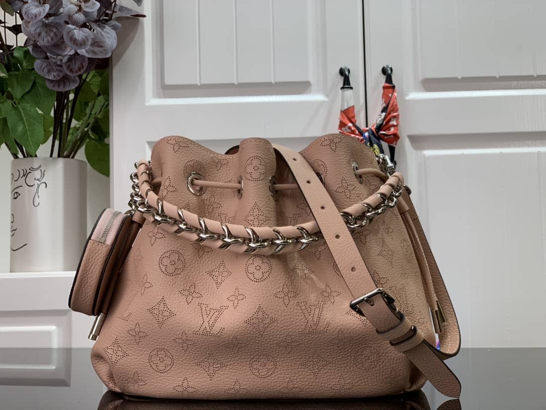 Louis Vuitton Bella Mahina Magnolia Leather Replica Bag M57068 Pink