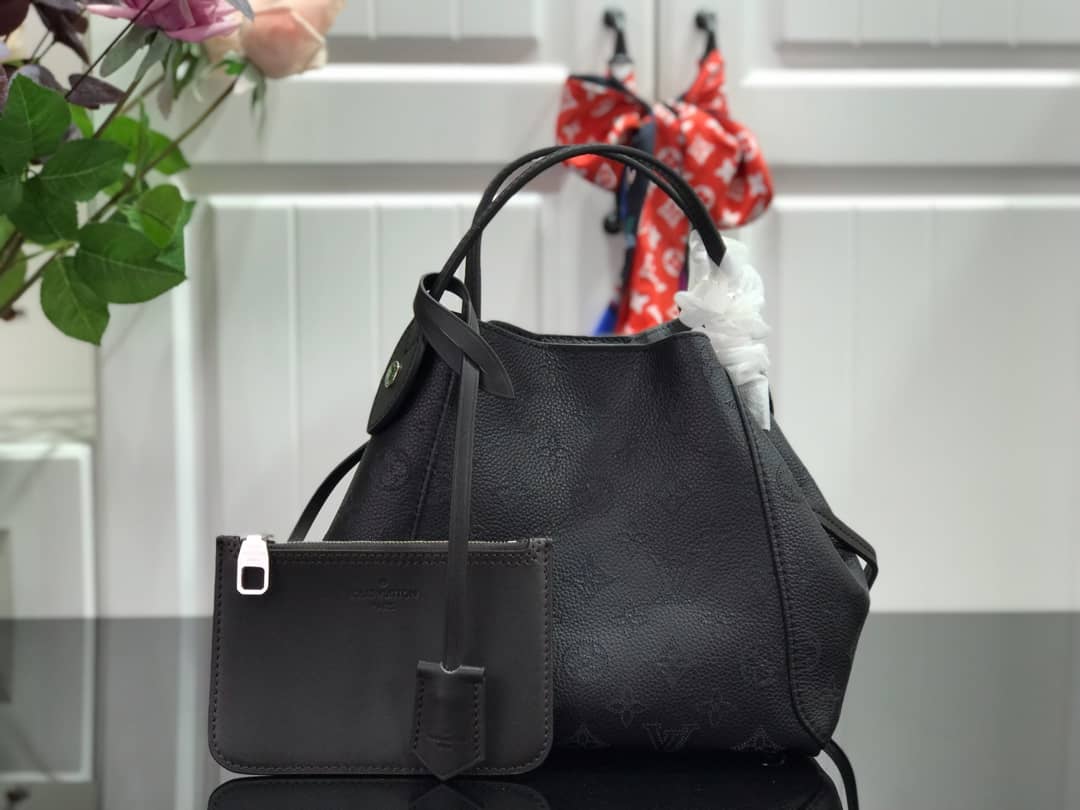 Louis Vuitton Mahina Hina PM Leather Tote Replica Black M54353