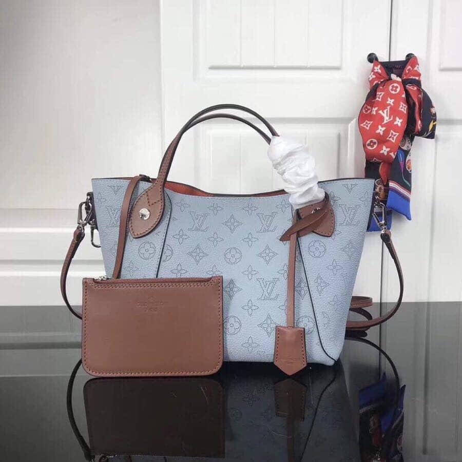 Louis Vuitton Mahina Hina PM Leather Tote Replica Blue M54353