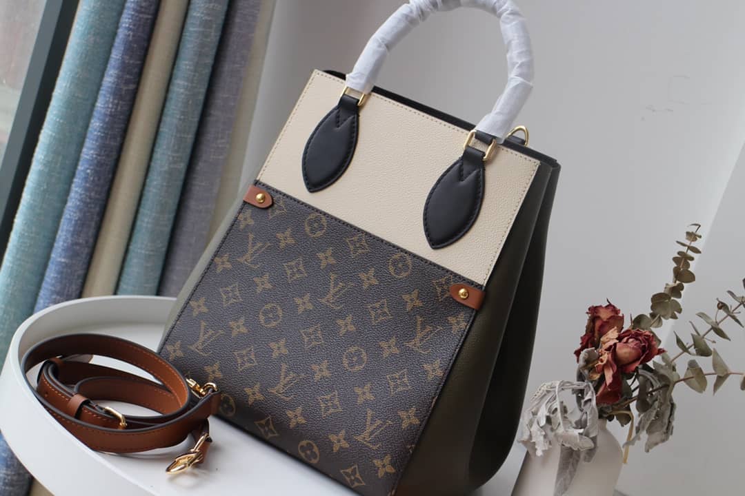 Louis Vuitton Monogram Fold MM 2way Tote Replica White M45409