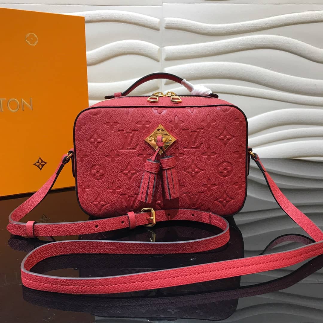 Louis Vuitton Monogram Empreinte Saintonge Replica Bag Red M44606