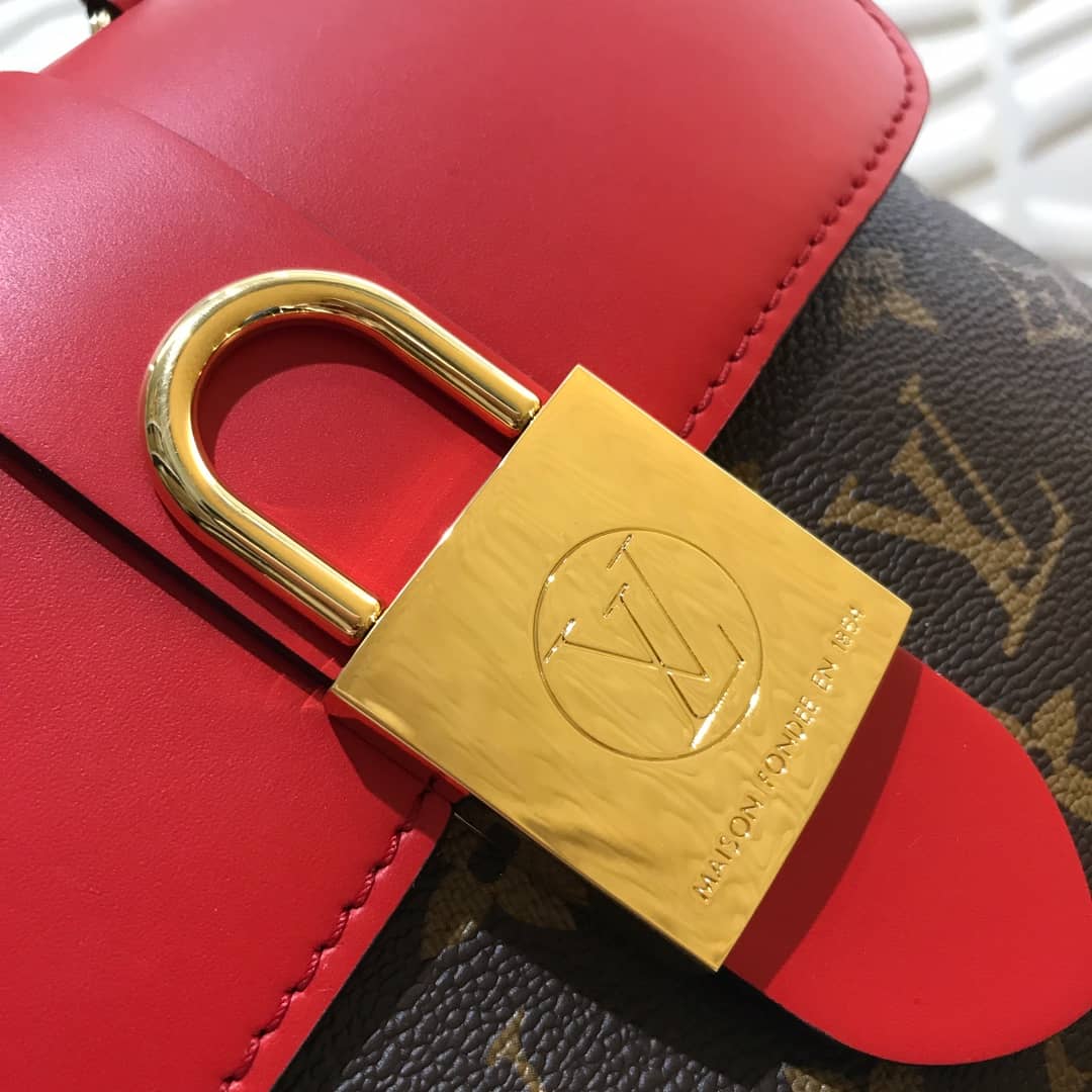 Louis Vuitton Locky BB Replica Shoulder Handbag Red M44080