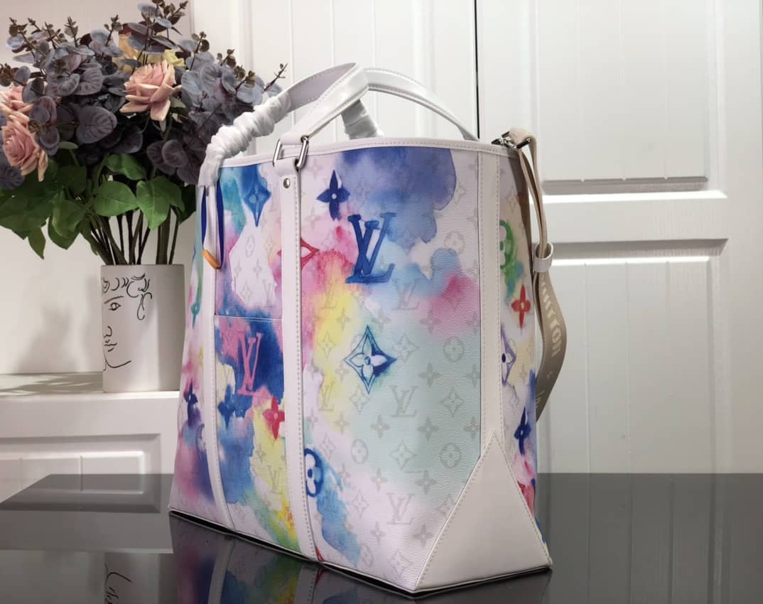 Louis Vuitton Weekend GM Watercolor Monogram Tote Replica Blue M45754