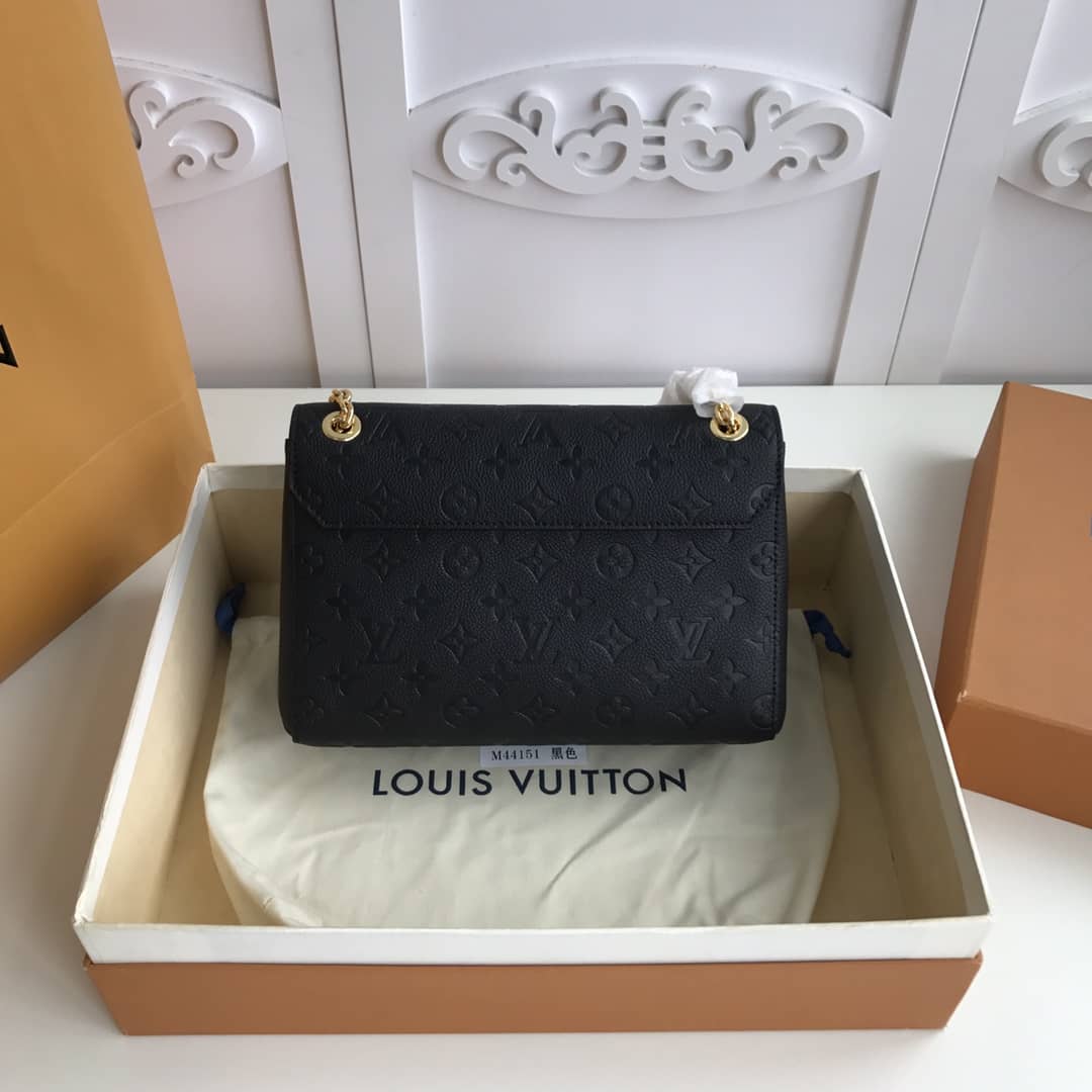 Louis Vuitton Monogram Empreinte Vavin PM Chain Replica Shoulder Bag Black M44151