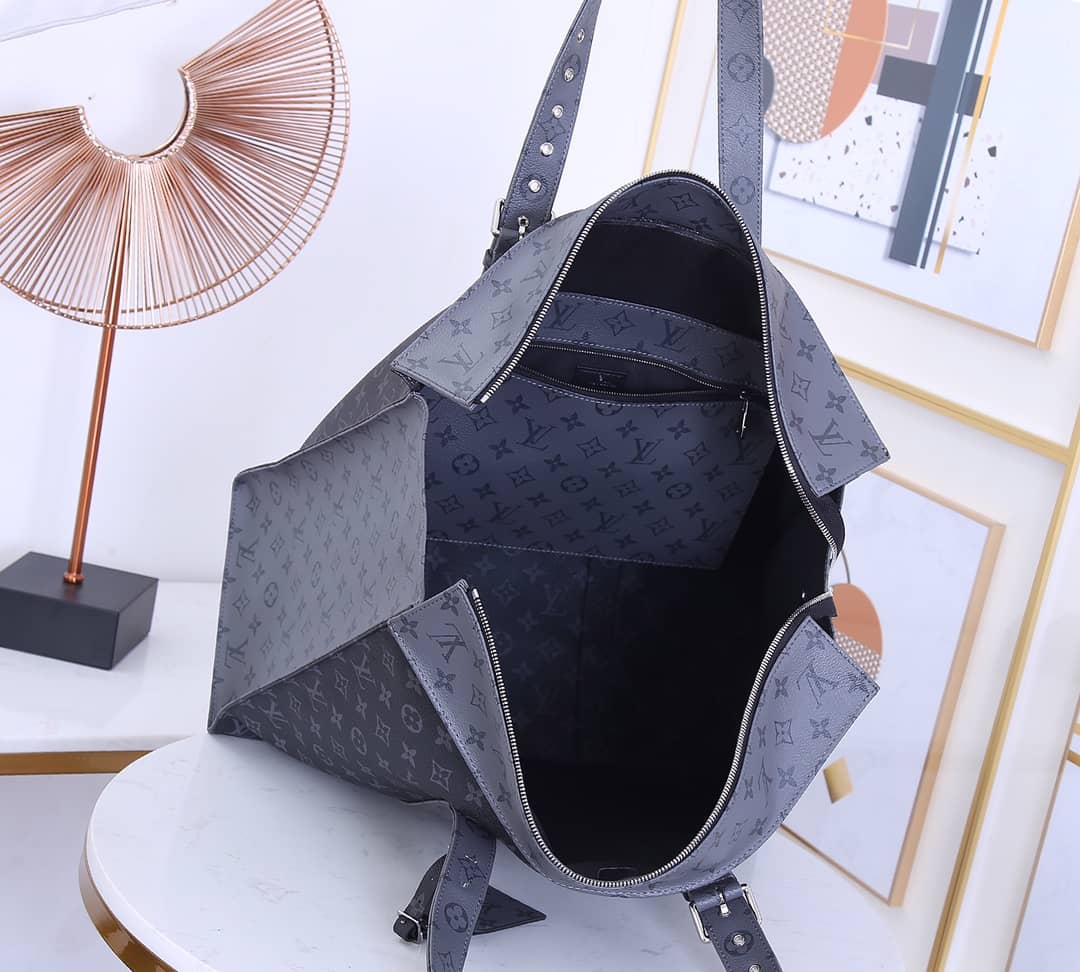 Louis Vuitton Monogram Eclipse Cabas Zippe GM Replica Tote M45379