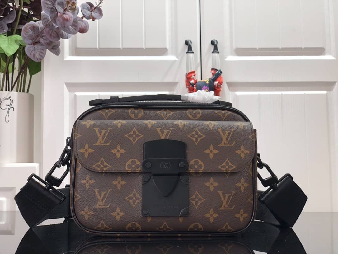 Louis Vuitton Monogram Macassar S Lock Messenger Bag Replica M45863