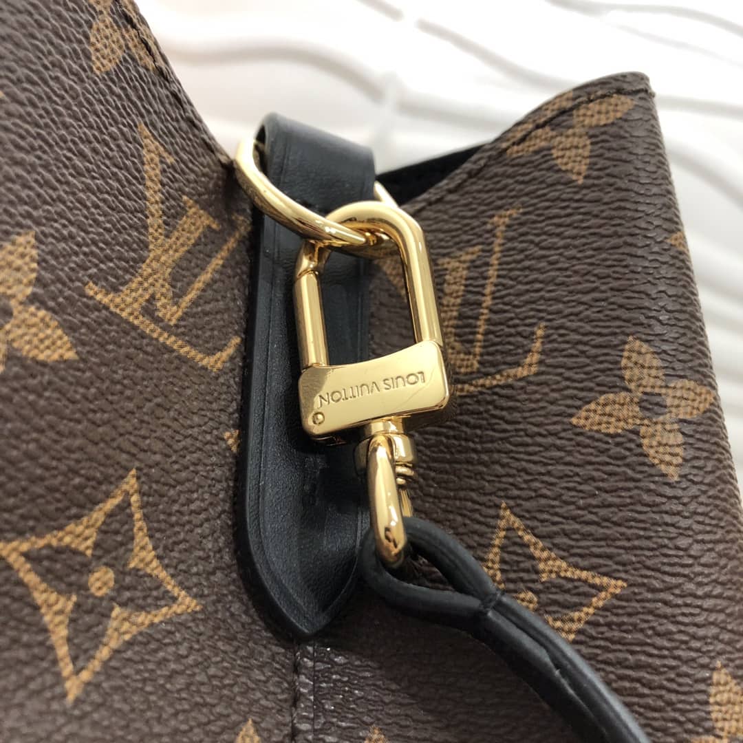 Louis Vuitton Noe Monogram Canvas Replica Bucket Bag Black