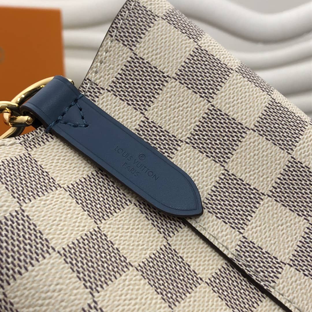 Louis Vuitton Noe Monogram Canvas Replica Bucket Bag Beige Blue