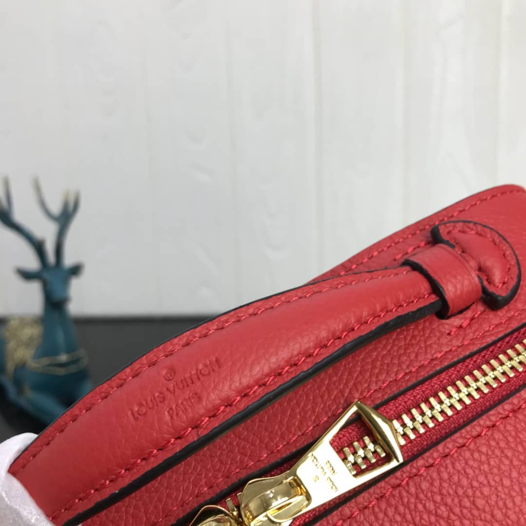 Louis Vuitton Saintonge Monogram Empreinte Replica Bag Red M44593