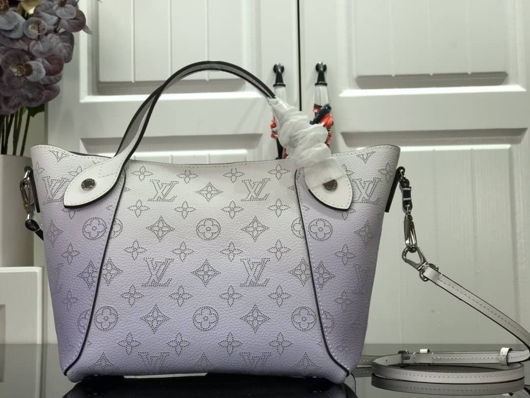 Louis Vuitton Hina PM Mahina Leather Bag Replica Blue M54350