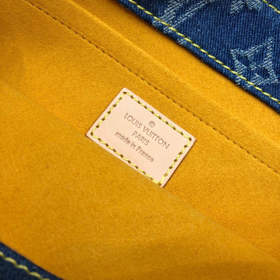 Louis Vuitton Monogram Denim Flat Shopper Tote Replica M95018