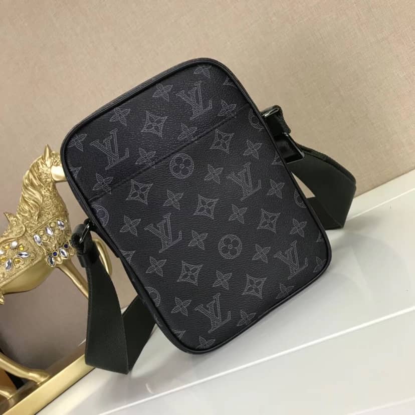 Louis Vuitton Monogram Eclipse Danube PM Vivienne Replica Shoulder Bag M43677