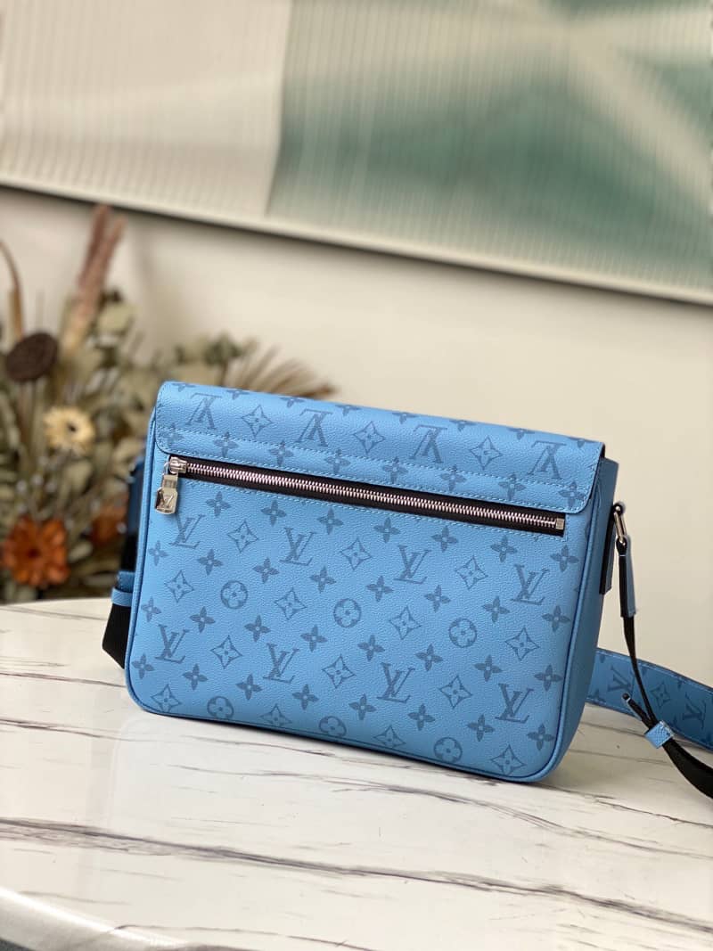 Louis Vuitton Monogram Flap Leather Small Messenger Bag Replica Blue M30745