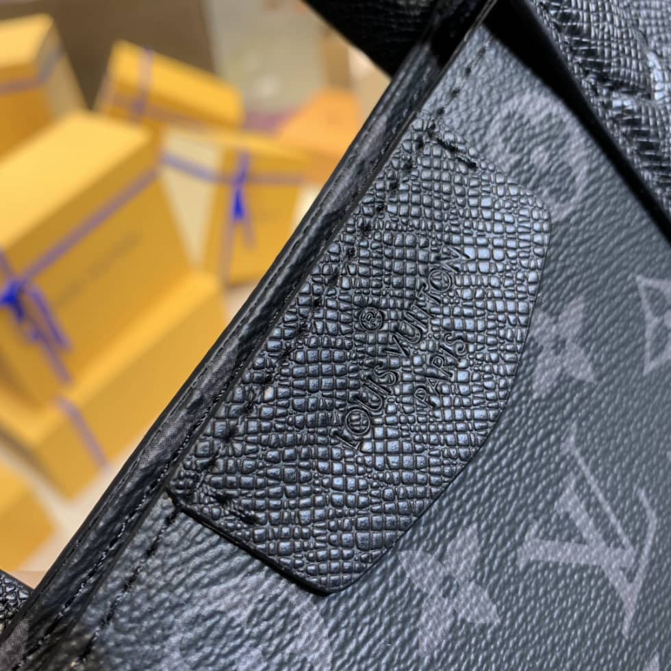 Louis Vuitton Split Tote Eclipse Taiga Black M30431 Replica Mens Bag