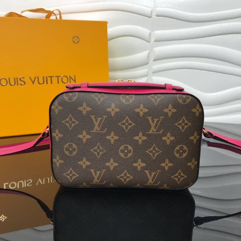 Louis Vuitton Saintonge Monogram Canvas Replica Shoulder Bag Pink Red M43557